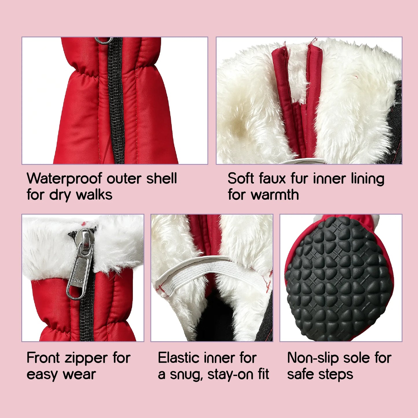 CozyClaus Boots | Waterproof Christmas Comfort | Snug Fit, Festive Warmth - Tilting Heads