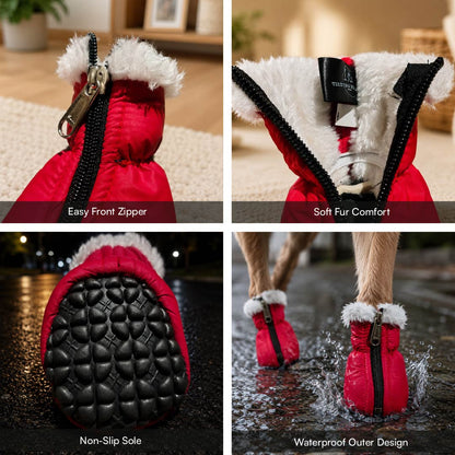 CozyClaus Boots | Waterproof Christmas Comfort | Snug Fit, Festive Warmth