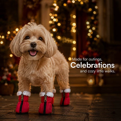 CozyClaus Boots | Waterproof Christmas Comfort | Snug Fit, Festive Warmth