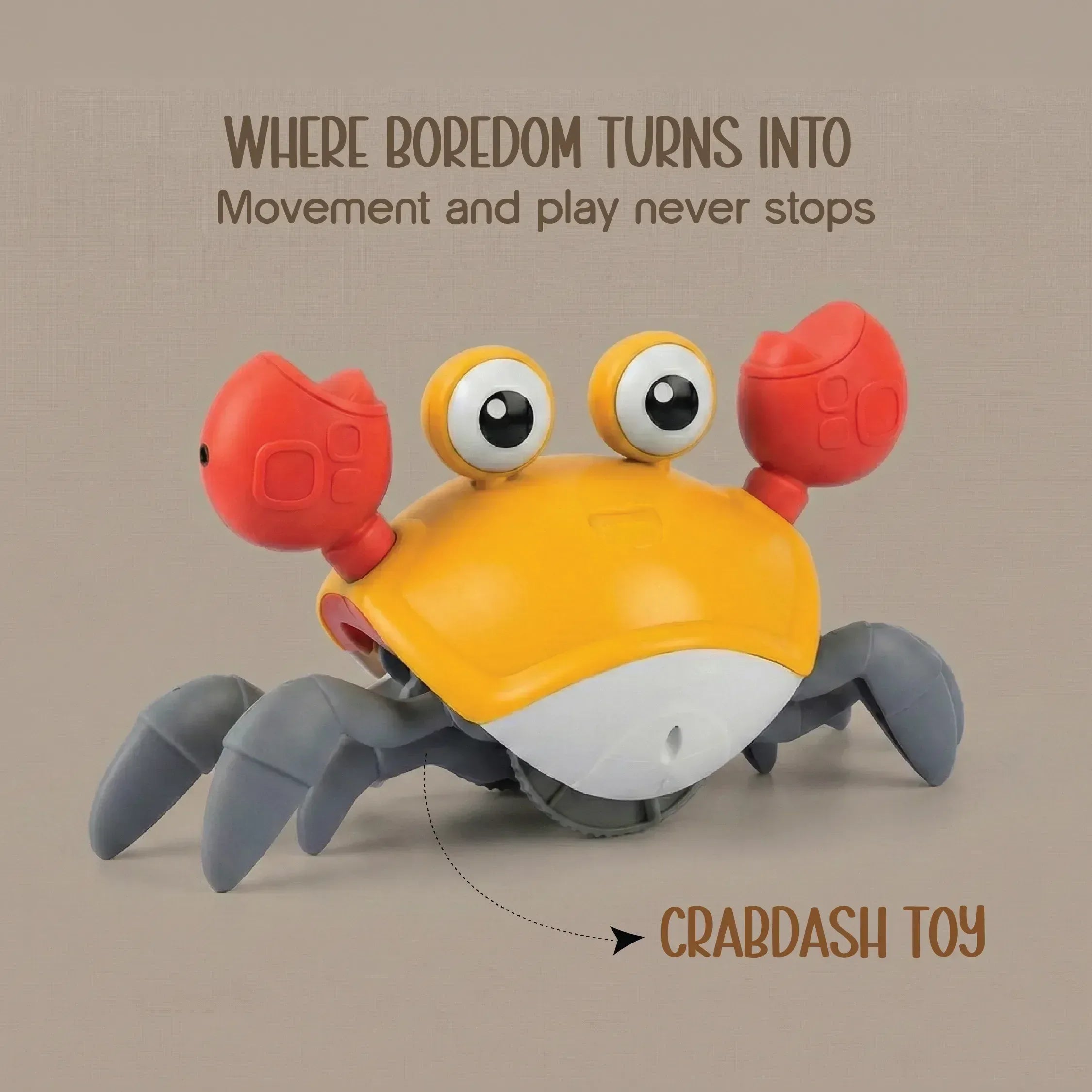 CrabDash Toy | Motion-Driven Play for Energetic Indoor Pets - Tilting Heads
