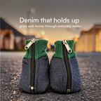 DenimDrip Boots – Warm, Stylish & Secure Paw Protection for Winter