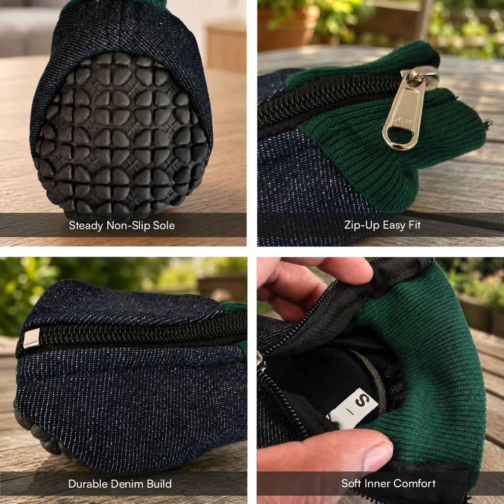 DenimDrip Boots – Warm, Stylish & Secure Paw Protection for Winter