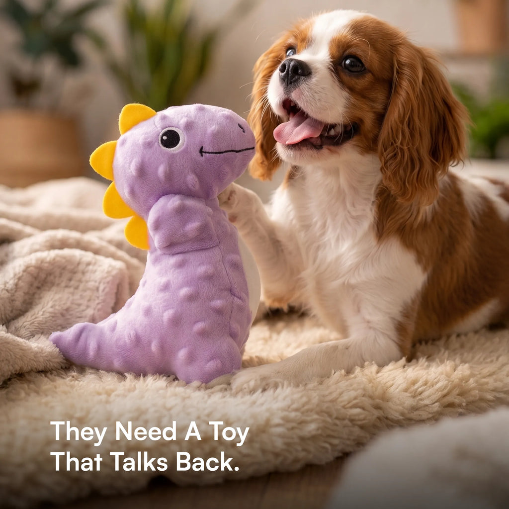 DinoRoar Toy – Dinosaur Plush Squeaky Toy for Pets