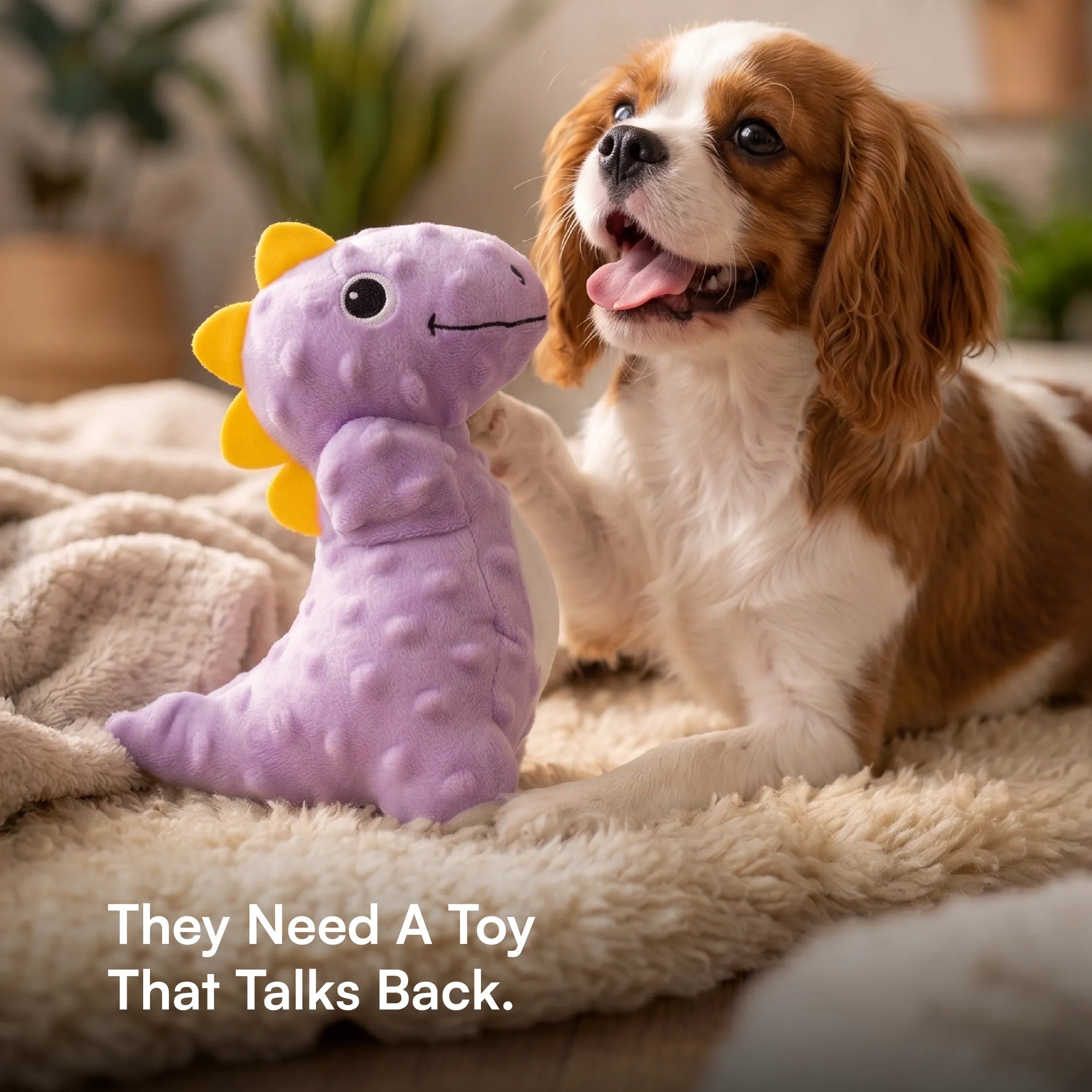 DinoRoar Toy – Dinosaur Plush Squeaky Toy for Pets