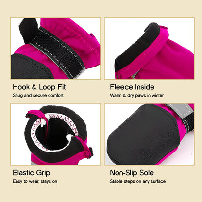 DriftTrail Boots | Waterproof, Non-Slip Dog Boots | Set of 4 | All-Season Paw Protection