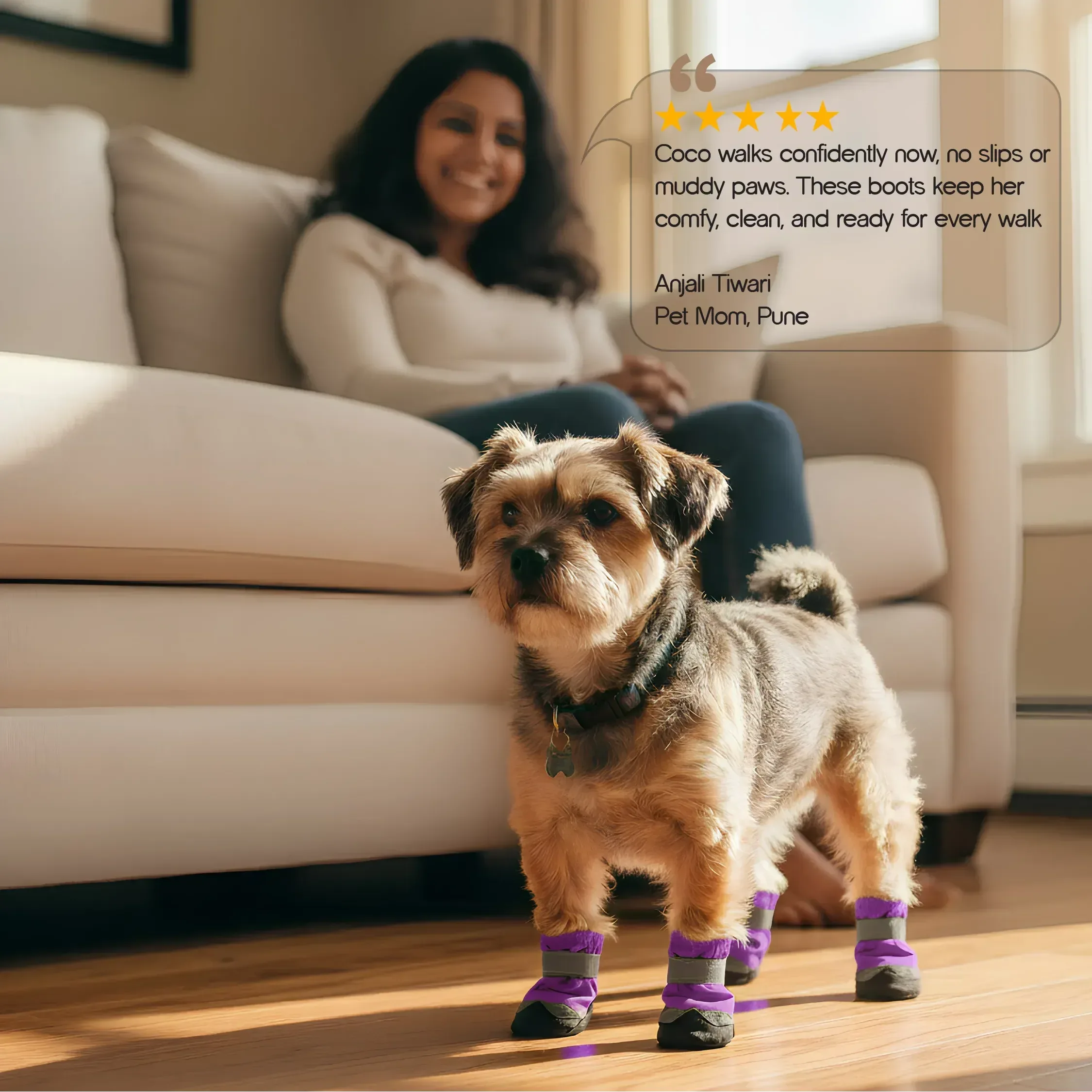 DriftTrail Boots | Waterproof, Non-Slip Dog Boots | Set of 4 | All-Season Paw Protection - Tilting Heads