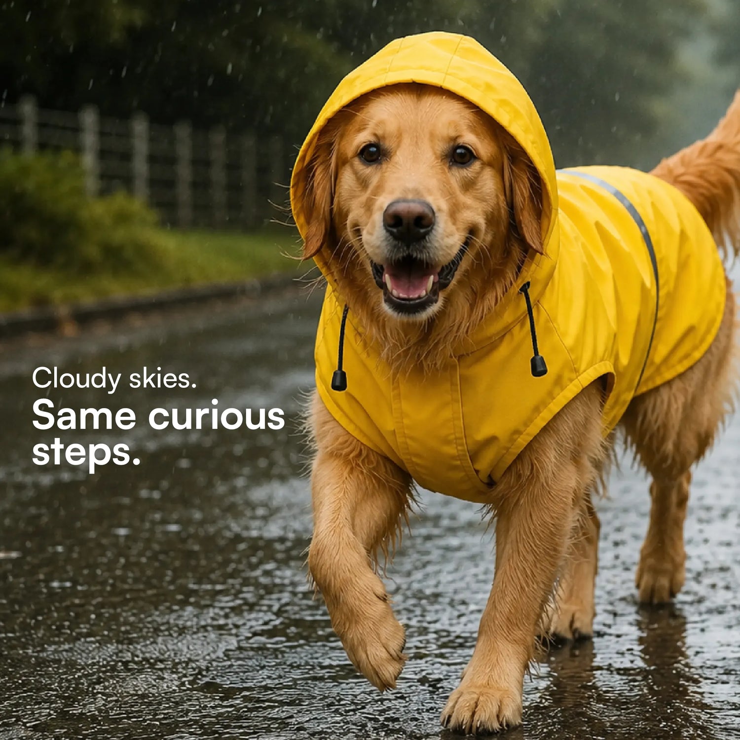 DrizzleCape – Waterproof Dog Raincoat | Fits All Breeds | Comfortable & Weather-Ready