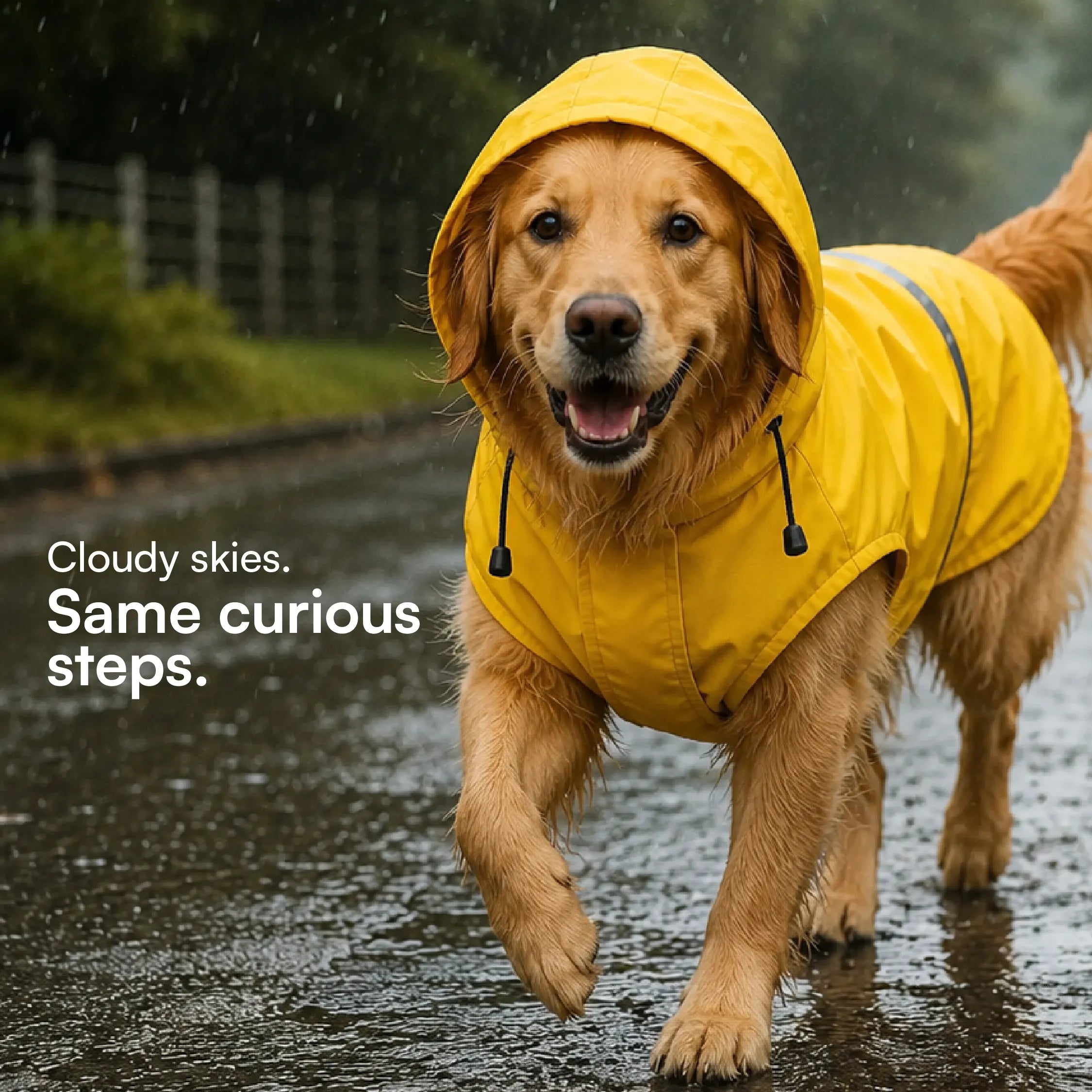 DrizzleCape – Waterproof Dog Raincoat | Fits All Breeds | Comfortable & Weather-Ready