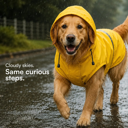 DrizzleCape – Waterproof Dog Raincoat | Fits All Breeds | Comfortable & Weather-Ready