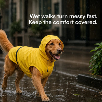 DrizzleCape – Waterproof Dog Raincoat | Fits All Breeds | Comfortable & Weather-Ready