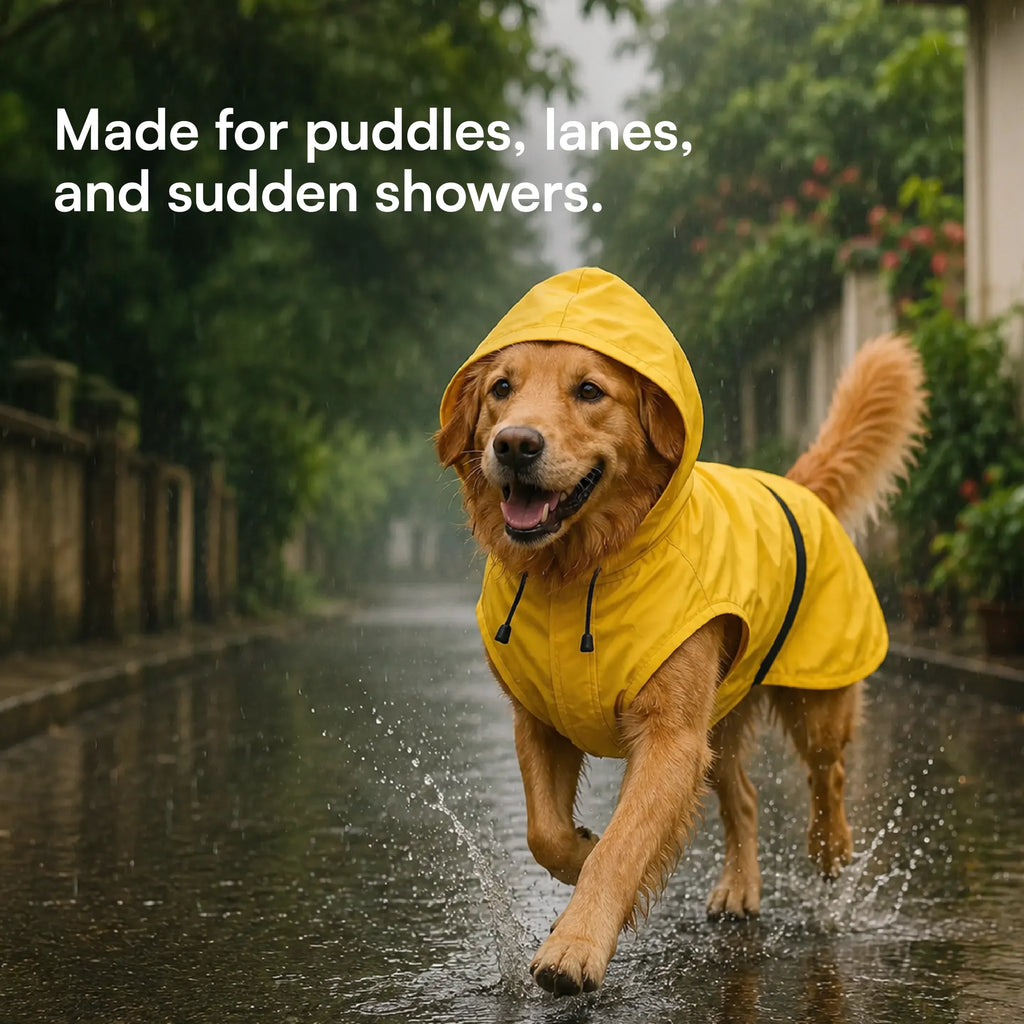 DrizzleCape – Waterproof Dog Raincoat | Fits All Breeds | Comfortable & Weather-Ready