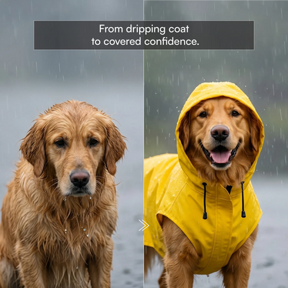 DrizzleCape – Waterproof Dog Raincoat | Fits All Breeds | Comfortable & Weather-Ready