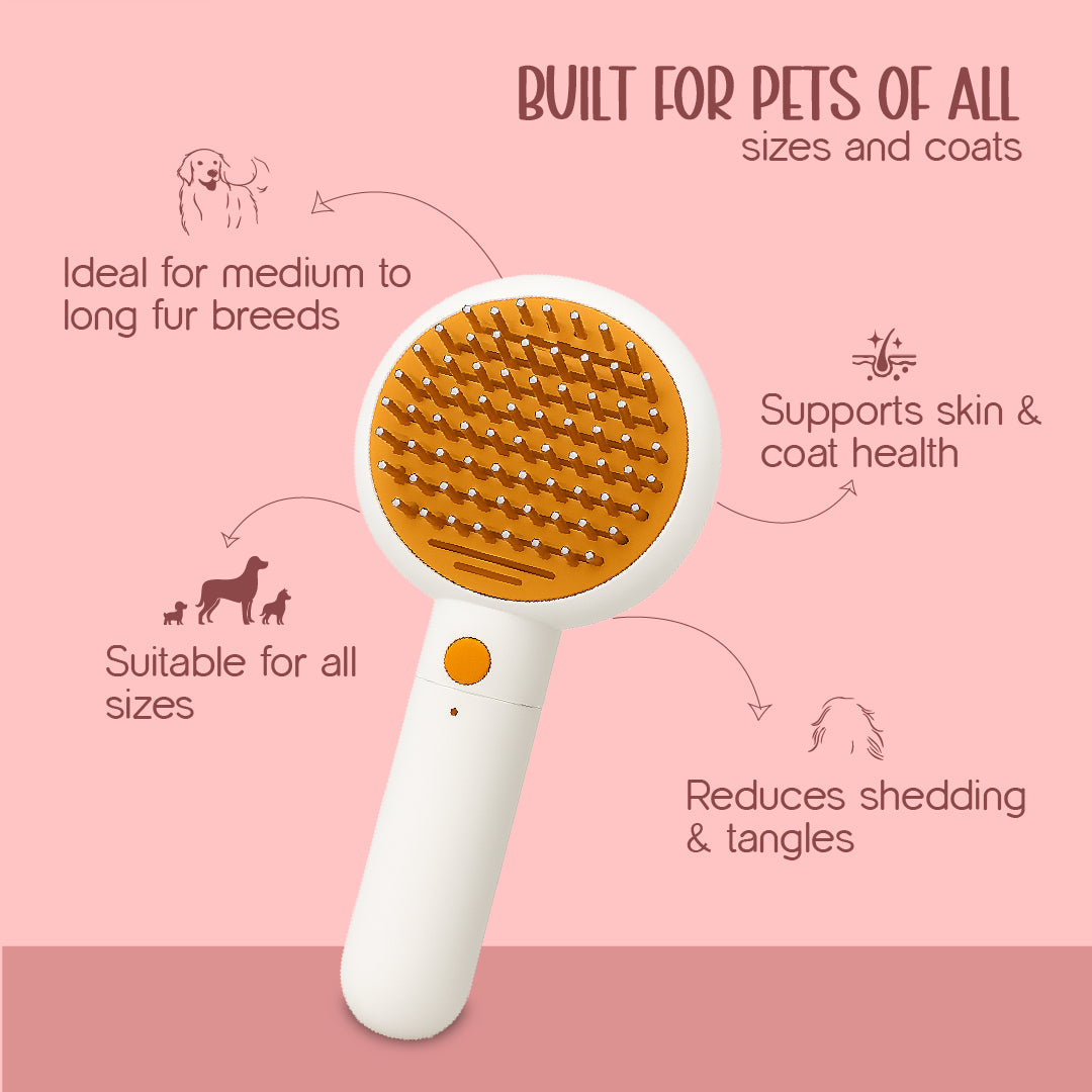 DualGroom Click Brush – Multipurpose Grooming Tool to Brush | Detangle & Grind