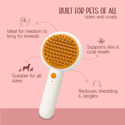 DualGroom Click Brush – Multipurpose Grooming Tool to Brush | Detangle & Grind