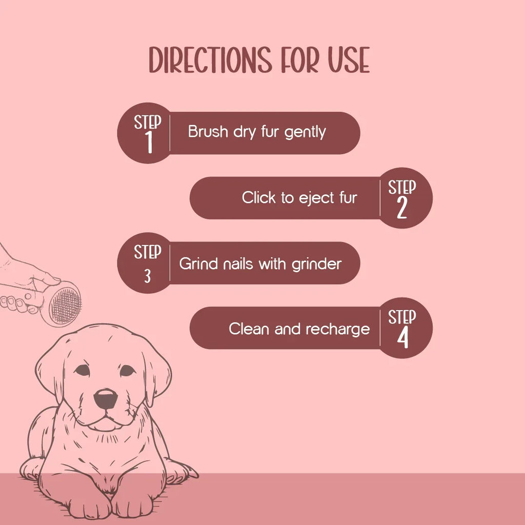 DualGroom Click Brush – Multipurpose Grooming Tool to Brush | Detangle & Grind - Tilting Heads