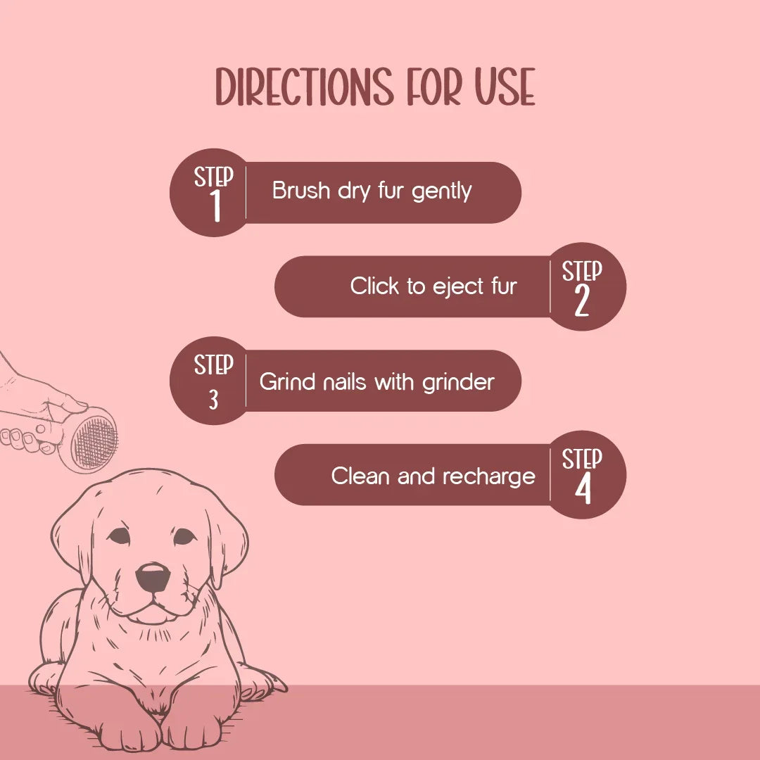 DualGroom Click Brush – Multipurpose Grooming Tool to Brush | Detangle & Grind - Tilting Heads