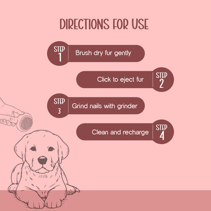 DualGroom Click Brush – Multipurpose Grooming Tool to Brush | Detangle & Grind