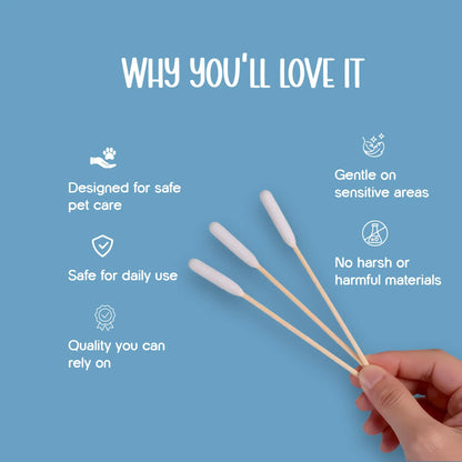 EarEase Pet Swabs – Gentle Cleaning for Pets’ Ears, Eyes & More - Tilting Heads
