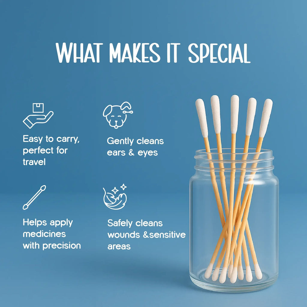 EarEase Pet Swabs – Gentle Cleaning for Pets’ Ears, Eyes & More - Tilting Heads