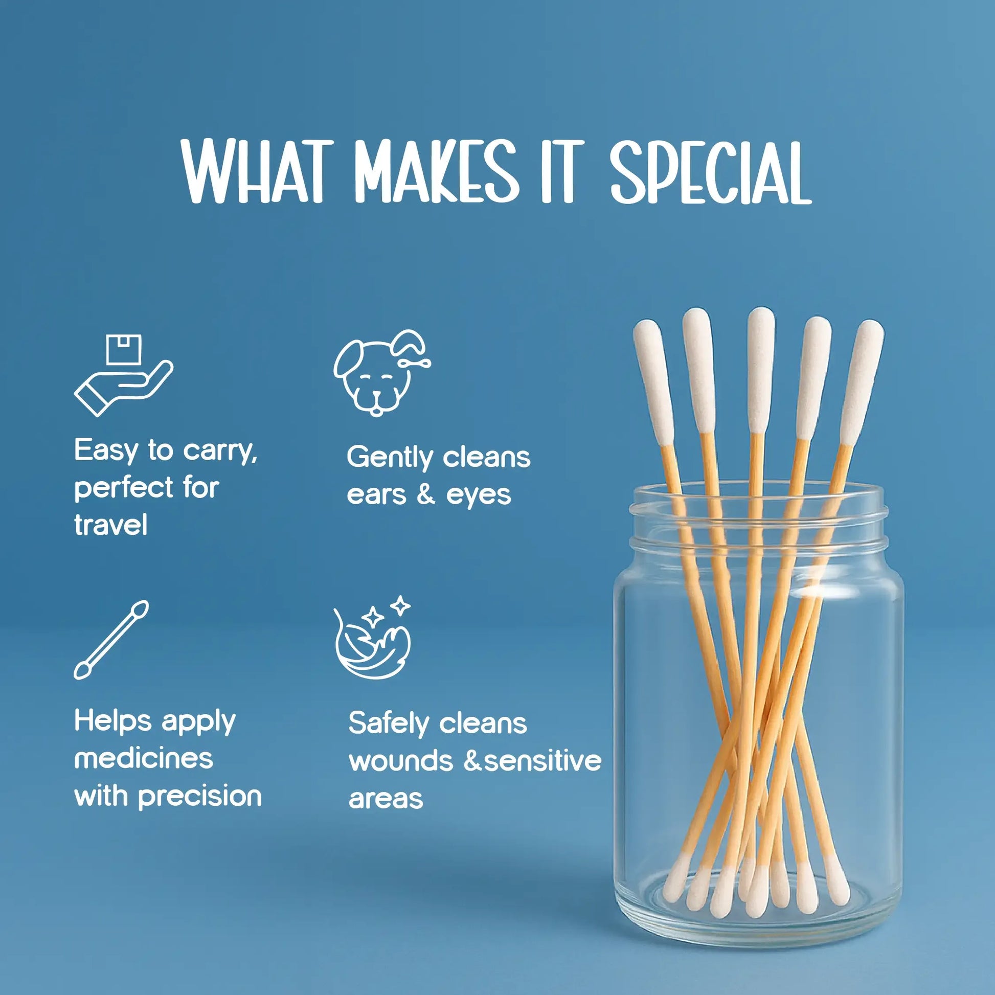 EarEase Pet Swabs – Gentle Cleaning for Pets’ Ears, Eyes & More - Tilting Heads