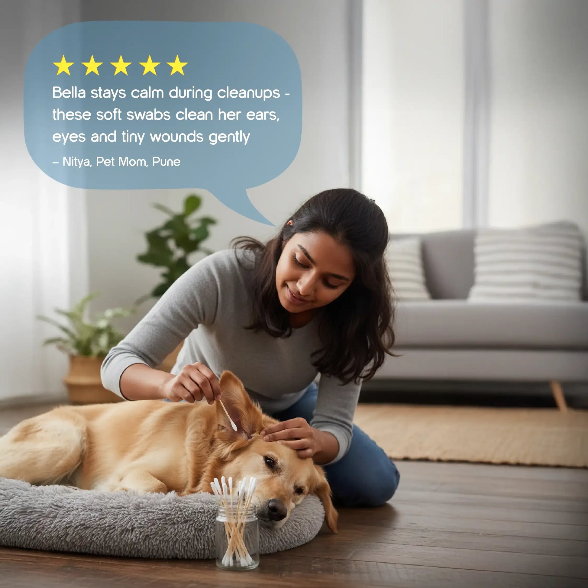 EarEase Pet Swabs – Gentle Cleaning for Pets’ Ears, Eyes & More - Tilting Heads