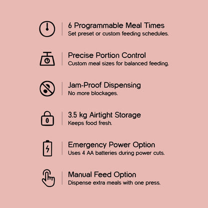FeedSync Pro | Smart Automatic Pet Feeder | Precise, Reliable & Stress-Free Mealtime Control - Tilting Heads