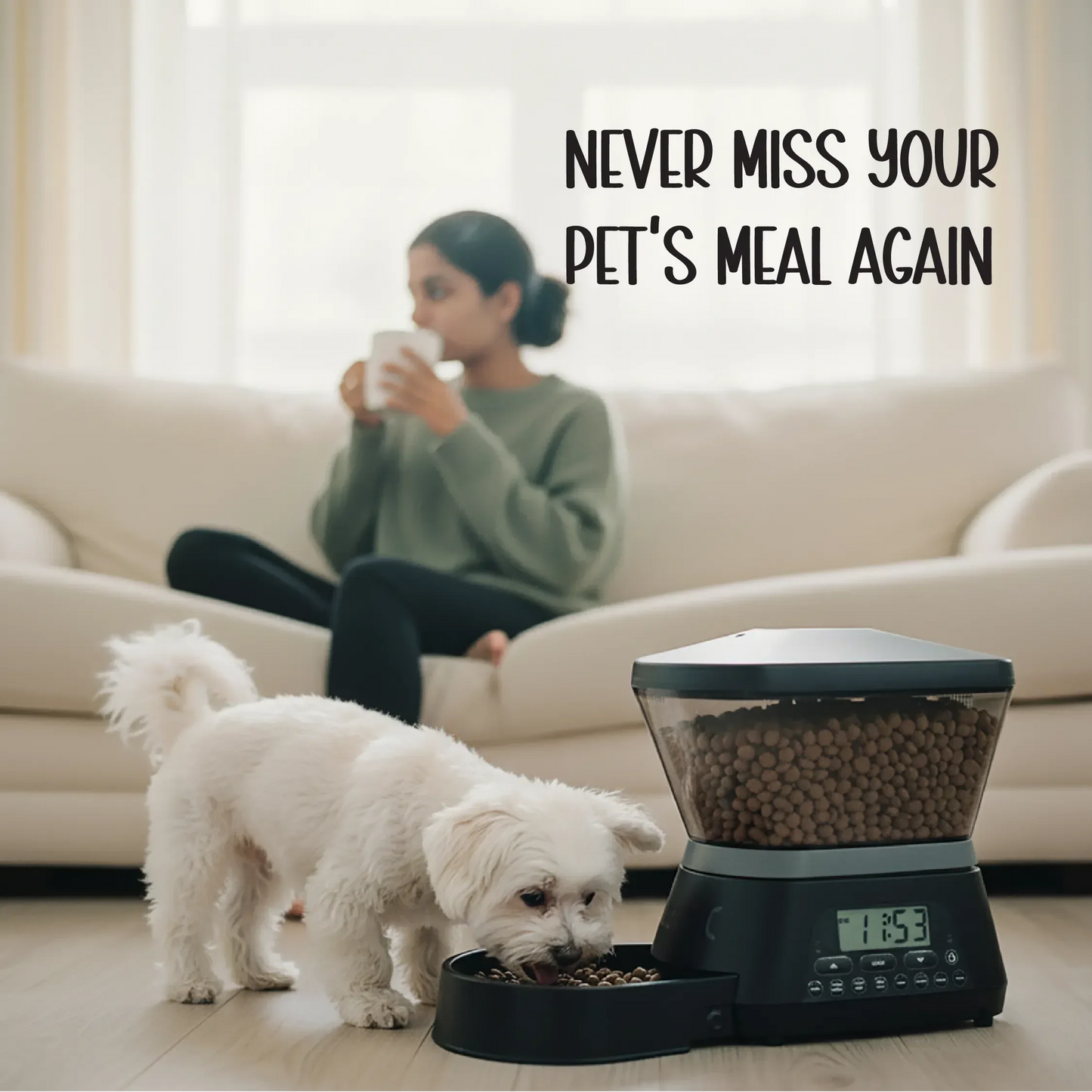 FeedSync Pro | Smart Automatic Pet Feeder | Precise, Reliable & Stress-Free Mealtime Control - Tilting Heads