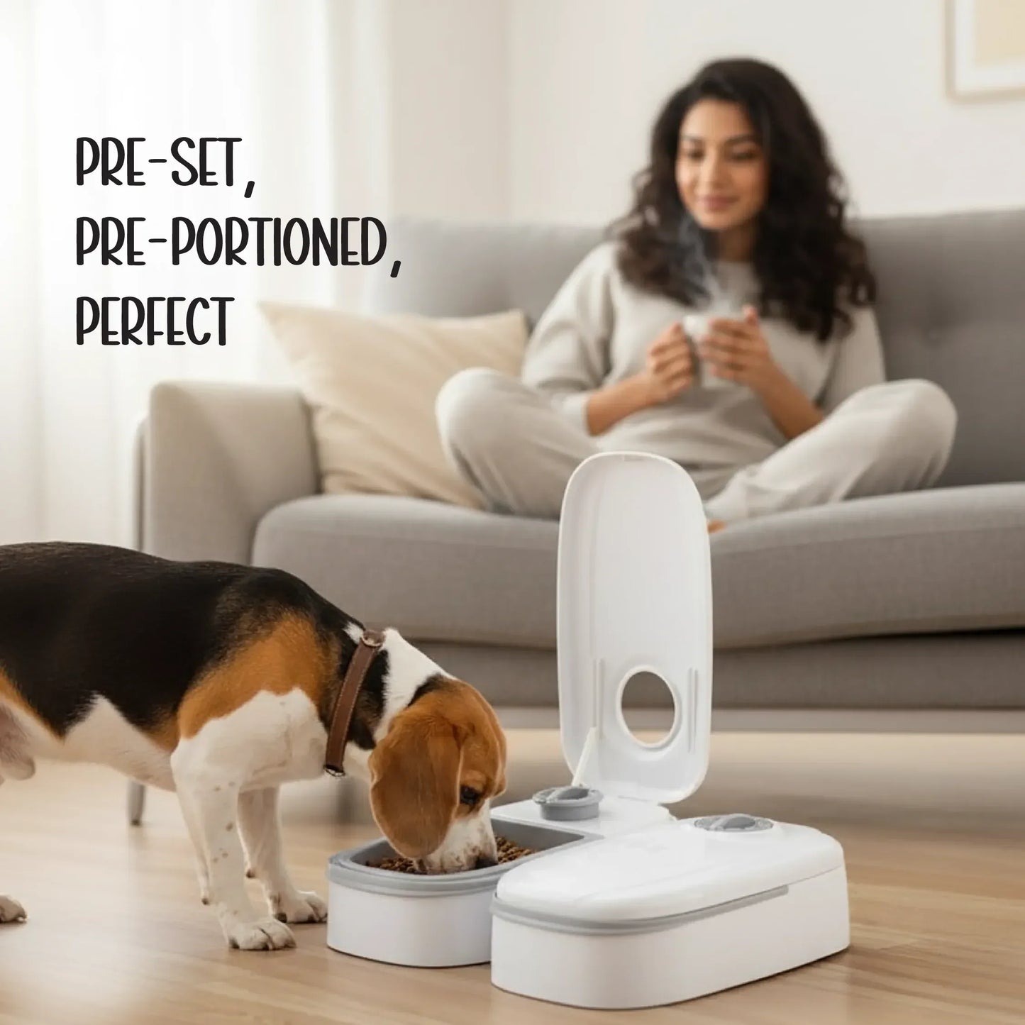 FeedSync | Pre-Portioned Auto Feeder | Keeps Mealtimes On Track - Tilting Heads