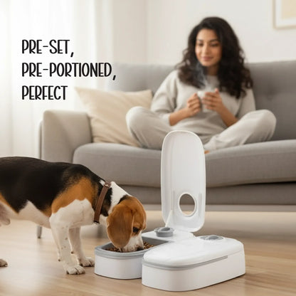 FeedSync | Pre-Portioned Auto Feeder | Keeps Mealtimes On Track - Tilting Heads
