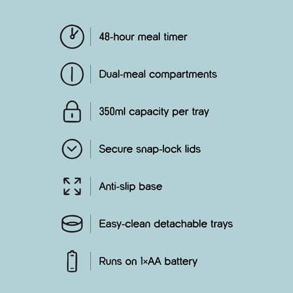 FeedSync | Pre-Portioned Auto Feeder | Keeps Mealtimes On Track - Tilting Heads