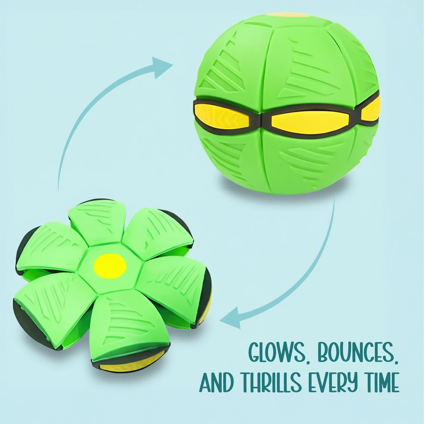 FetchNova UFO Ball | Bounce-Spin Toy | Smart Play for Active Dogs - Tilting Heads