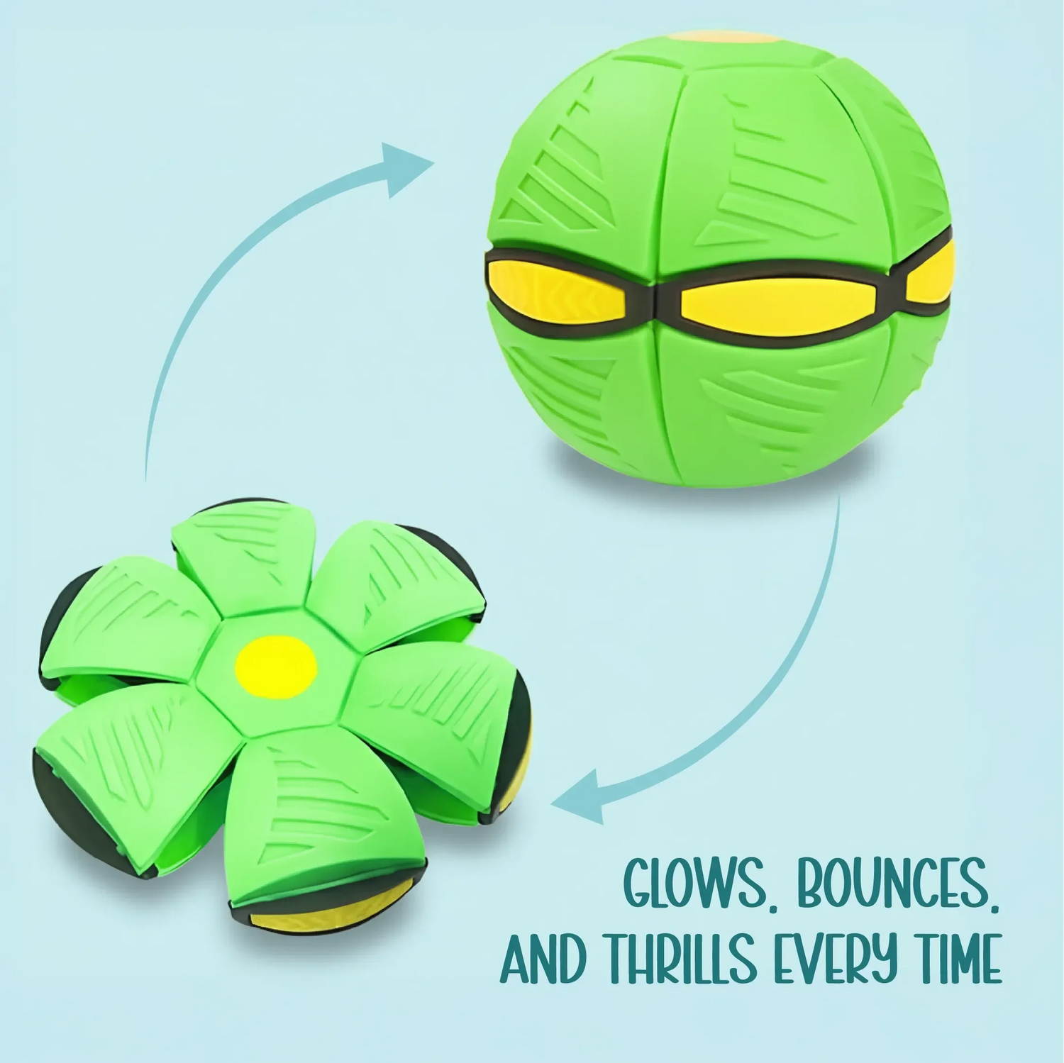 FetchNova UFO Ball | Bounce-Spin Toy | Smart Play for Active Dogs - Tilting Heads