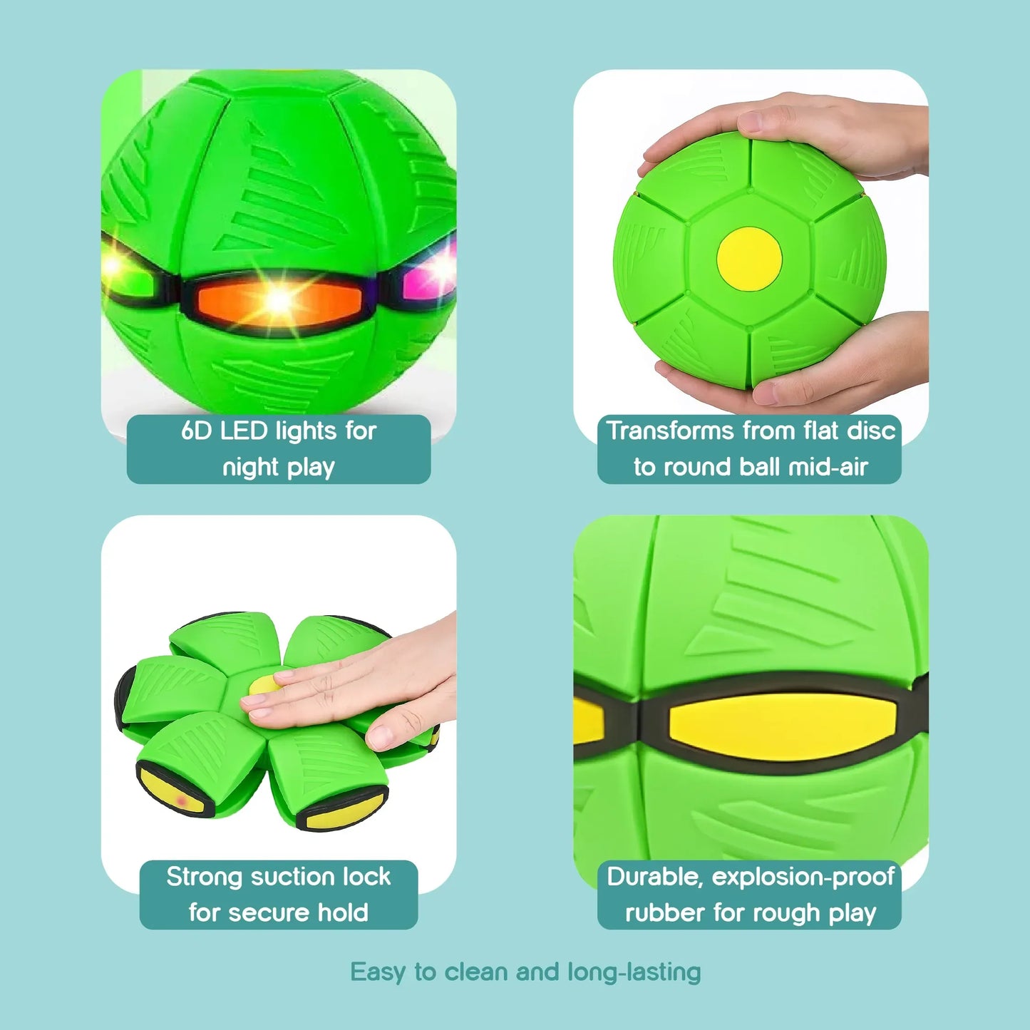 FetchNova UFO Ball | Bounce-Spin Toy | Smart Play for Active Dogs - Tilting Heads