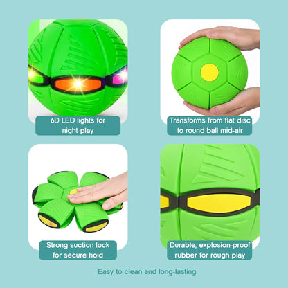 FetchNova UFO Ball | Bounce-Spin Toy | Smart Play for Active Dogs - Tilting Heads