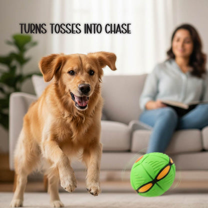 FetchNova UFO Ball | Bounce-Spin Toy | Smart Play for Active Dogs