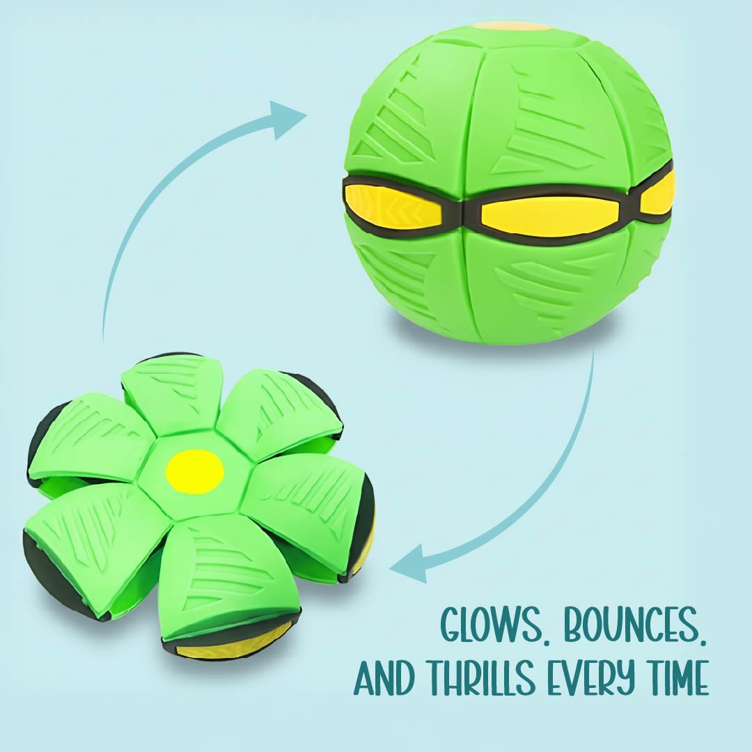 FetchNova UFO Ball | Bounce-Spin Toy | Smart Play for Active Dogs
