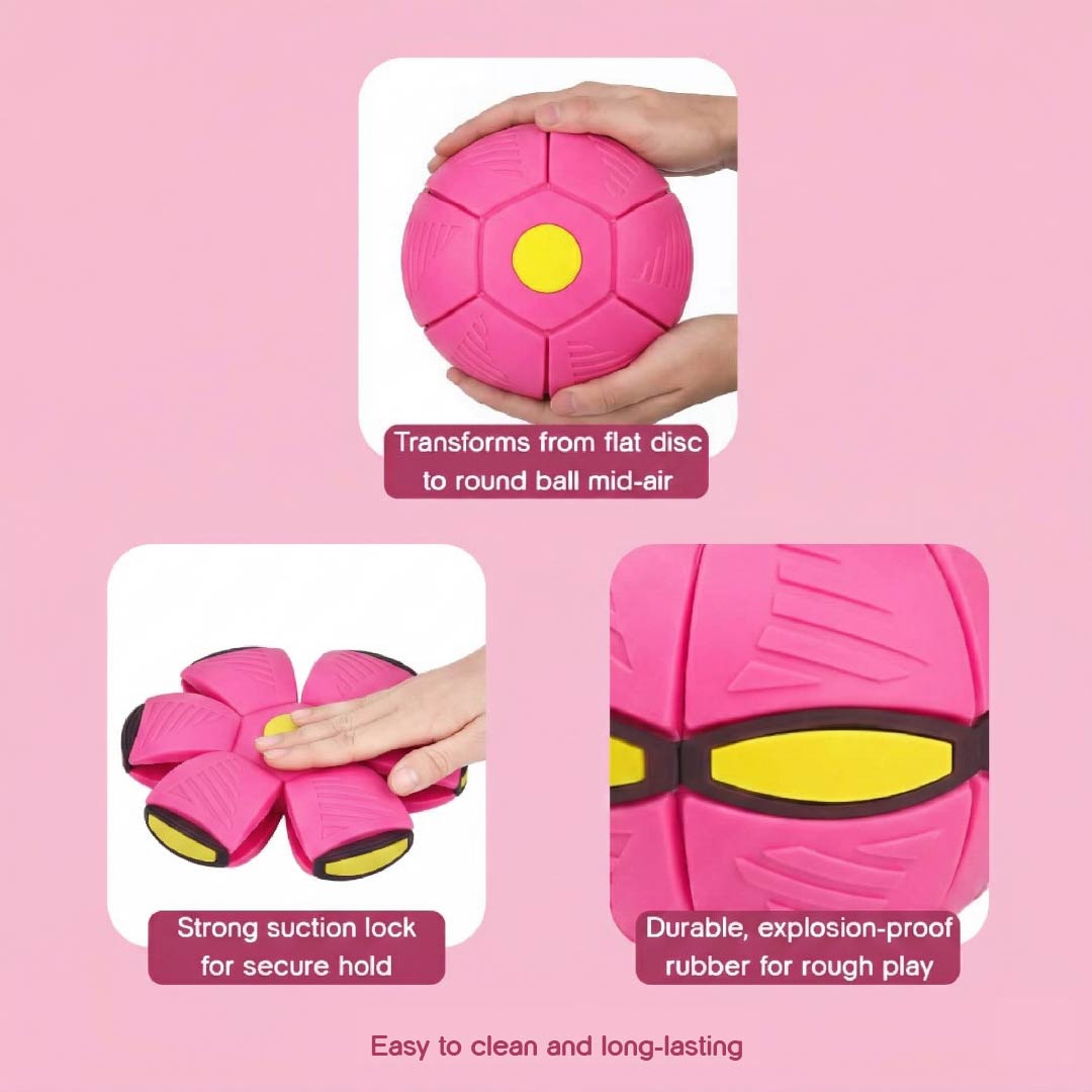 FetchNova UFO Ball | Bounce-Spin Toy | Smart Play for Active Dogs