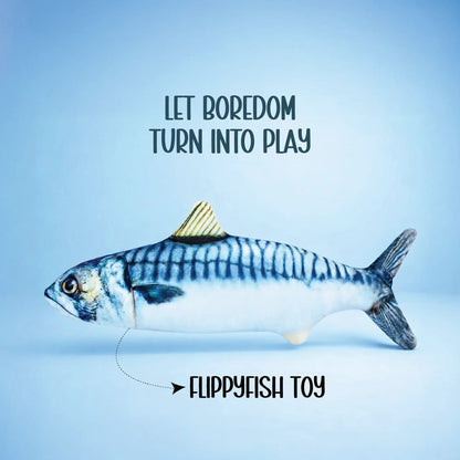 FlippyFish Toy | Smart Motion Play for Cats That Triggers Natural Hunting Instincts - Tilting Heads