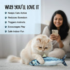 FlippyFish Toy | Smart Motion Play for Cats That Triggers Natural Hunting Instincts - Tilting Heads