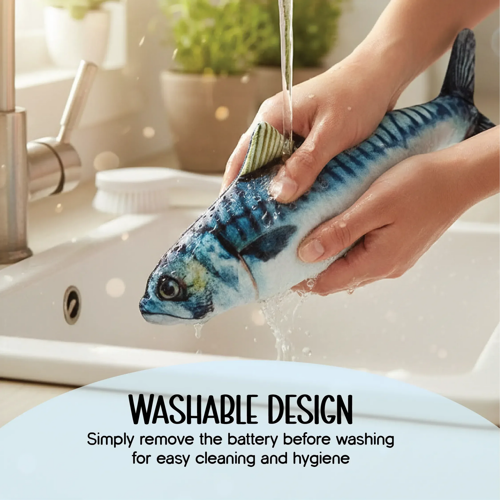 FlippyFish Toy | Smart Motion Play for Cats That Triggers Natural Hunting Instincts - Tilting Heads