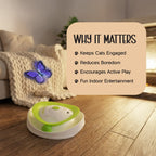 FlutterPlay Toy | Interactive Cat Toy | Boredom-Breaking Indoor Play - Tilting Heads