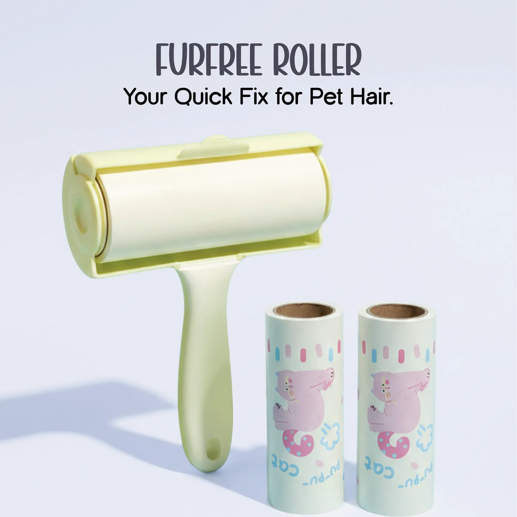 FurFree Roller – Instant Pet Hair Remover with 2 Refill Rolls