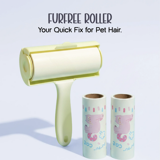 FurFree Roller – Instant Pet Hair Remover with 2 Refill Rolls