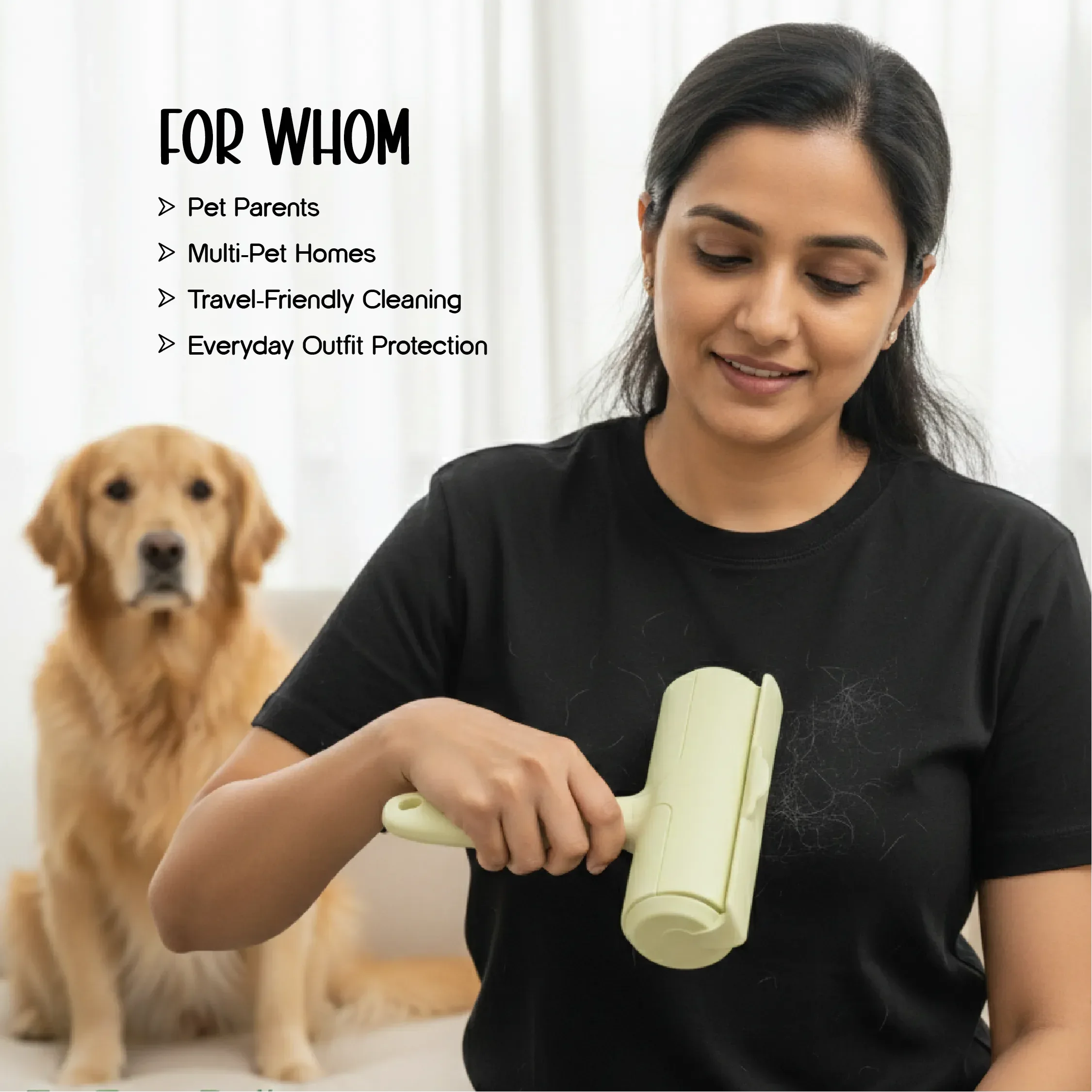 FurFree Roller – Instant Pet Hair Remover with 2 Refill Rolls