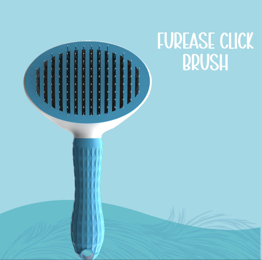 Furease Click Brush – Self-Cleaning Pet Brush for Effortless Grooming