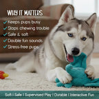 GroveElephant Plush Toy – Double Squeaks, Endless Fun & Stress-Free Play! - Tilting Heads