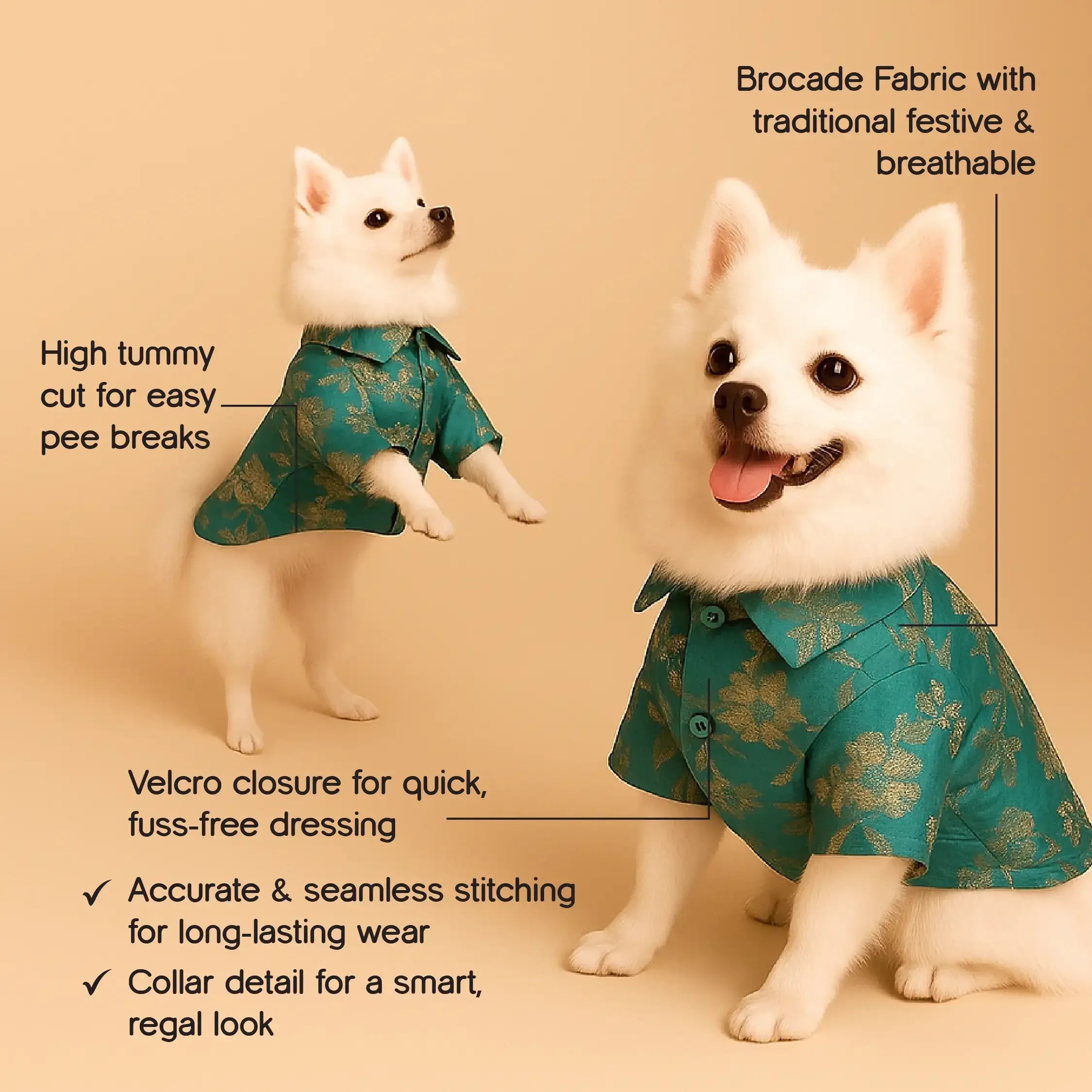 GarbaGlow Kurta – Festive Flair & Comfortable Fit | Easy Velcro Closure - Tilting Heads