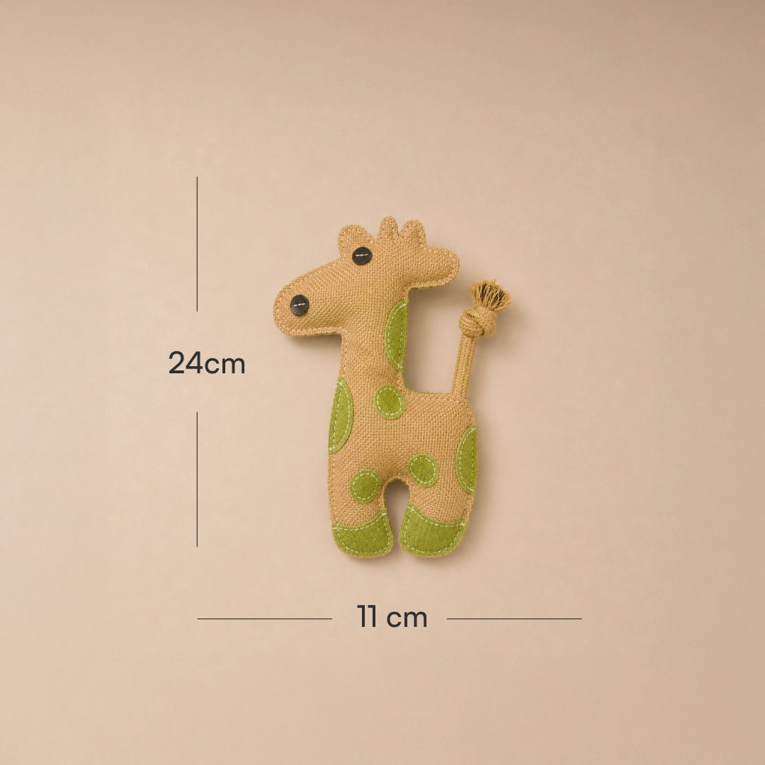 GiraffeChew Toy Organic Jute Chew & Tug Toy For Dogs & Cats