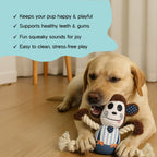 GnawMonkey Rope Toy | Chew, Tug & Play | Fun for Healthy Teeth - Tilting Heads