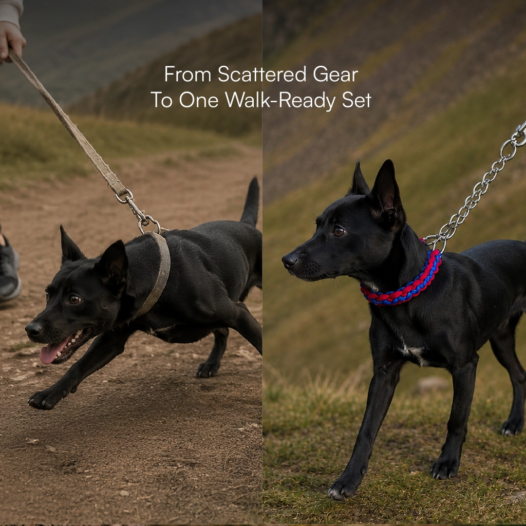GripBraid Leash Set – Braided Collar & Leash For Strong Walk Control